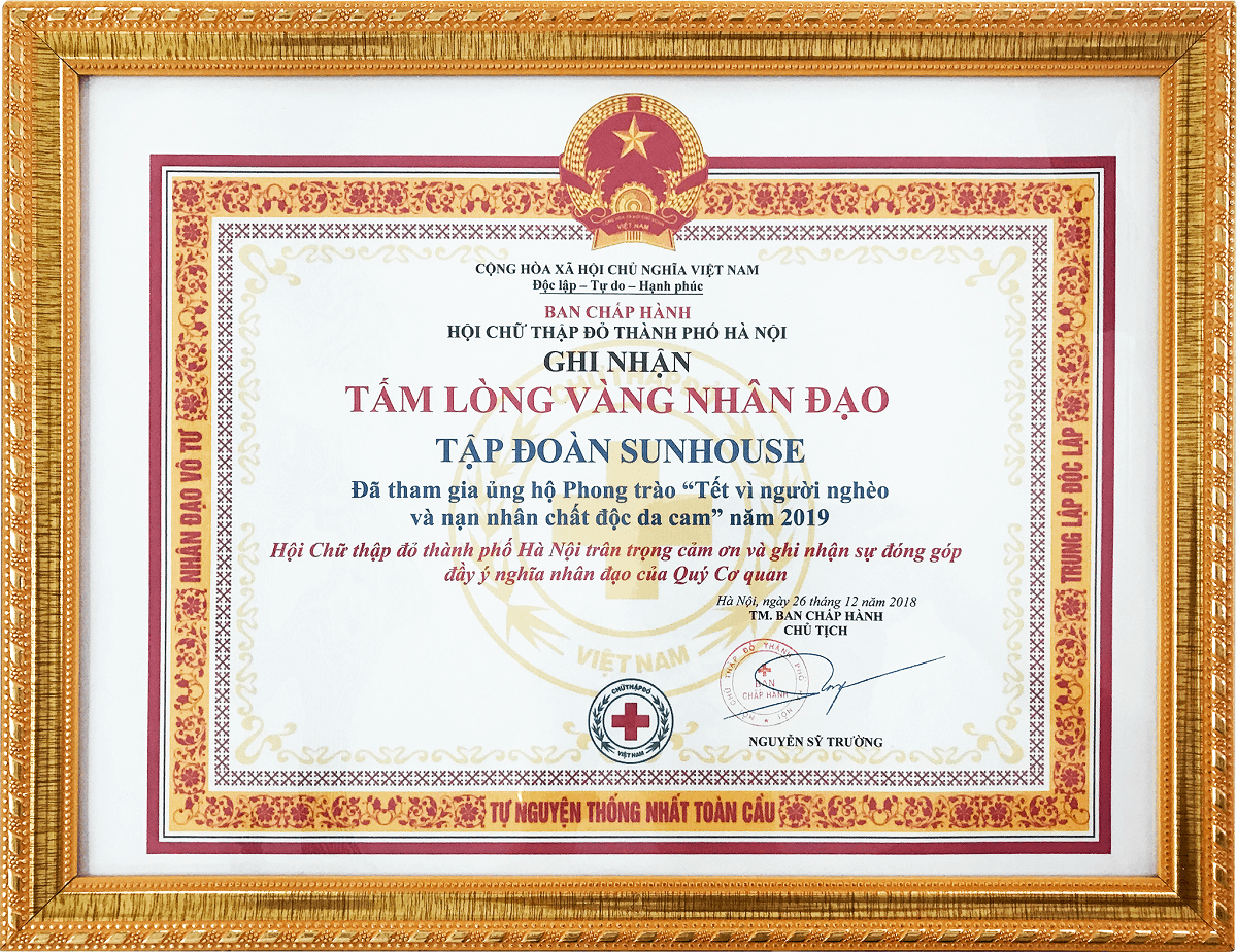 SUNHOUSE vinh dự được nhận nhiều bằng khen cao quý của UBND TP Hà Nội trong “Đêm doanh nghiệp 2018” 002