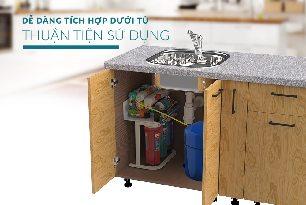 Máy lọc nước lắp trong tủ bếp có những loại nào? Cách chọn mua 1