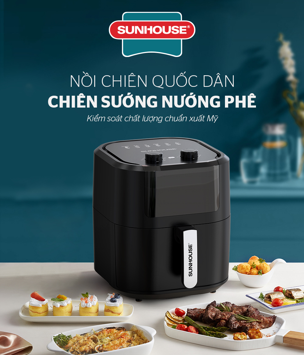 Nồi chiên không dầu 9l SUNHOUSE shd4036