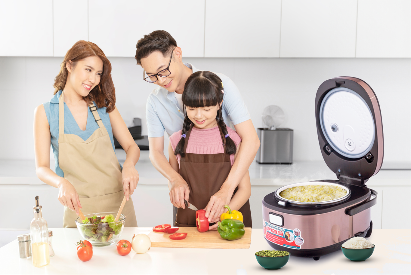 Cách nấu xôi đậu xanh bằng nồi cơm điện giữ trọn vẹn vị béo bùi 