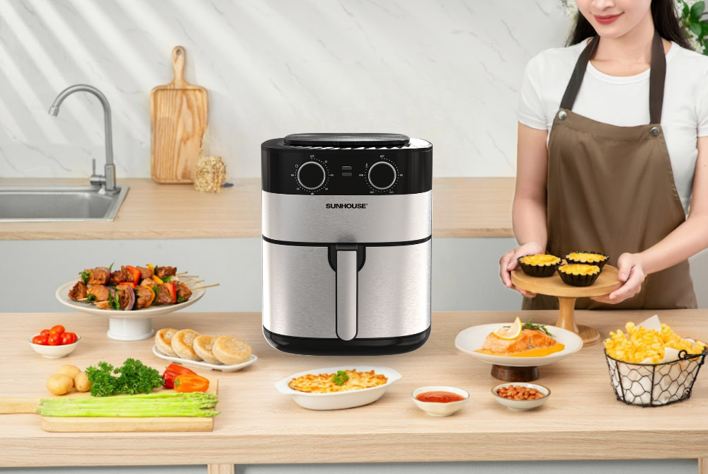 Thiết kế nồi chiên nhỏ gọn, sang trọng, tinh tế