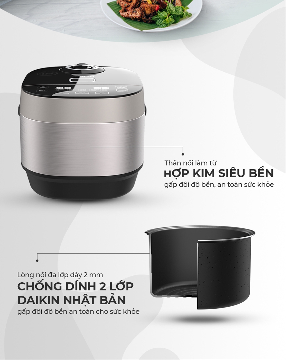 Nồi cơm điện cao tần 1.8L SUNHOUSE MAMA SHD8959