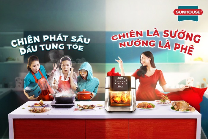 Nồi chiên không dầu có thiết kế khép kín, không gây bắn dầu ra ngoài giúp không gian bếp luôn sạch sẽ, thơm tho 