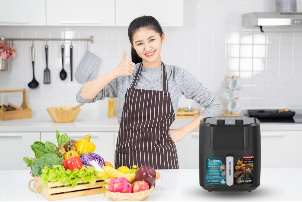Nồi chiên không dầu nhỏ gọn, tiện lợi, đa công dụng