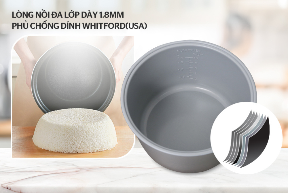 Mỗi sản phẩm, thương hiệu sẽ sản xuất lòng nồi cơm kích thước, chất liệu khác nhau nên bạn cần sử dụng đúng lòng nồi đặt vào nồi cơm điện tử 
