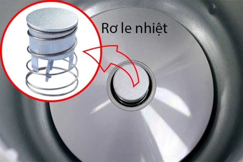 Rơ le là bộ phận không thể thiếu đối với nồi cơm điện tử, được lắp ở vị trí chính giữa mâm nhiệt