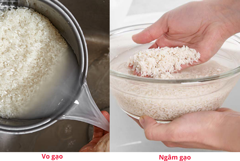 Các bước sơ chế gạo nếp trước khi nấu xôi đậu xanh