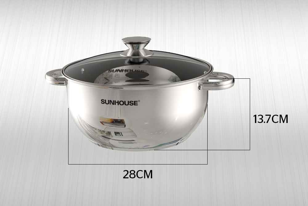 Nồi inox 3 đáy SUNHOUSE SH22128 002