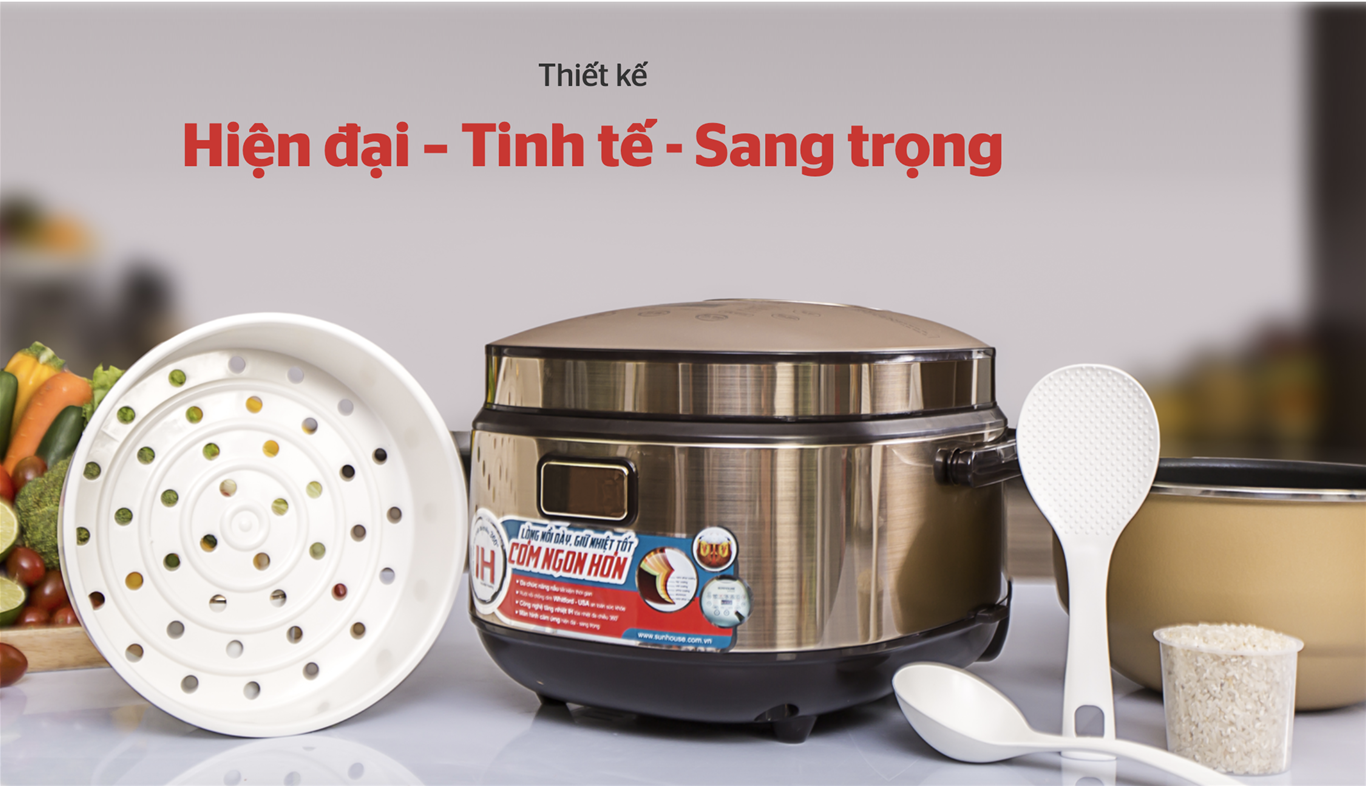 Nồi cơm điện cao tần 1.5L SUNHOUSE MAMA SHD8955