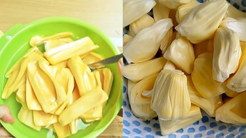 Rửa sạch để mít ráo nước hoàn toàn