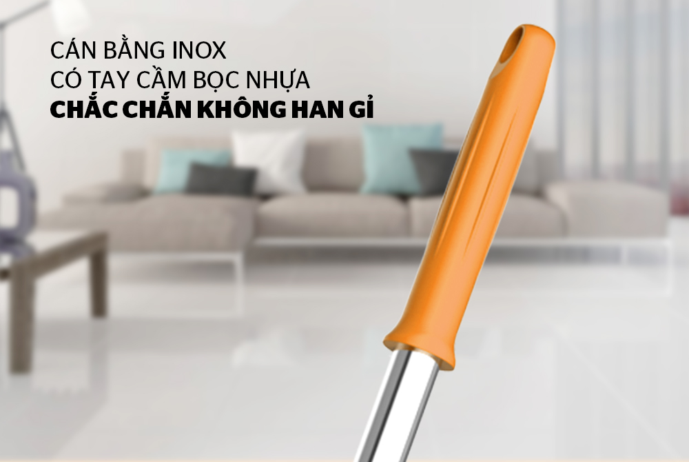 CÂY LAU NHÀ XOAY 360 ĐỘ SUNHOUSE THẾ HỆ MỚI KS-MO260IO 2