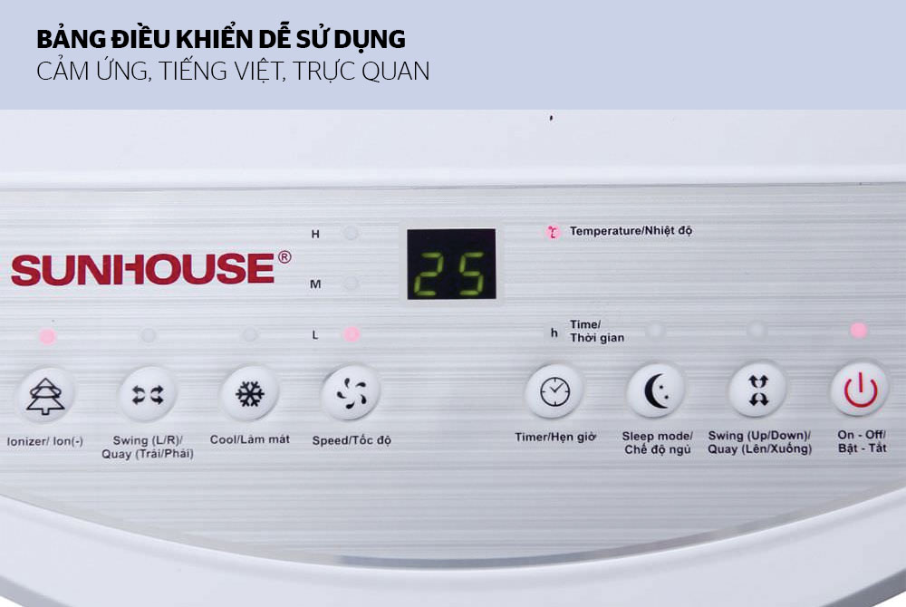 bảng điều khiển dễ sử dụng