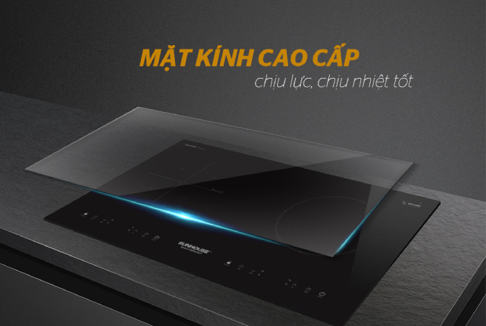 Lựa chọn mặt kính cao cấp, chịu nhiệt và chịu lực tốt