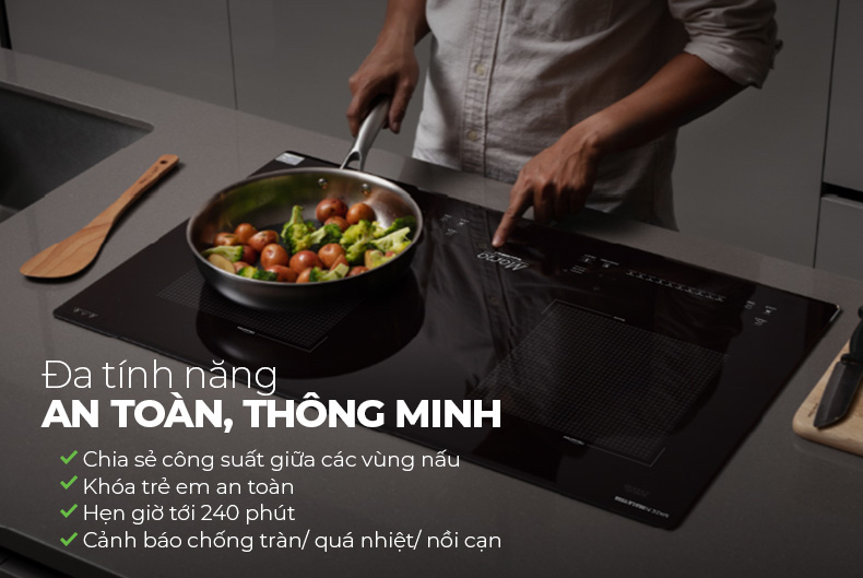 Bếp từ đôi tích hợp đa tính năng