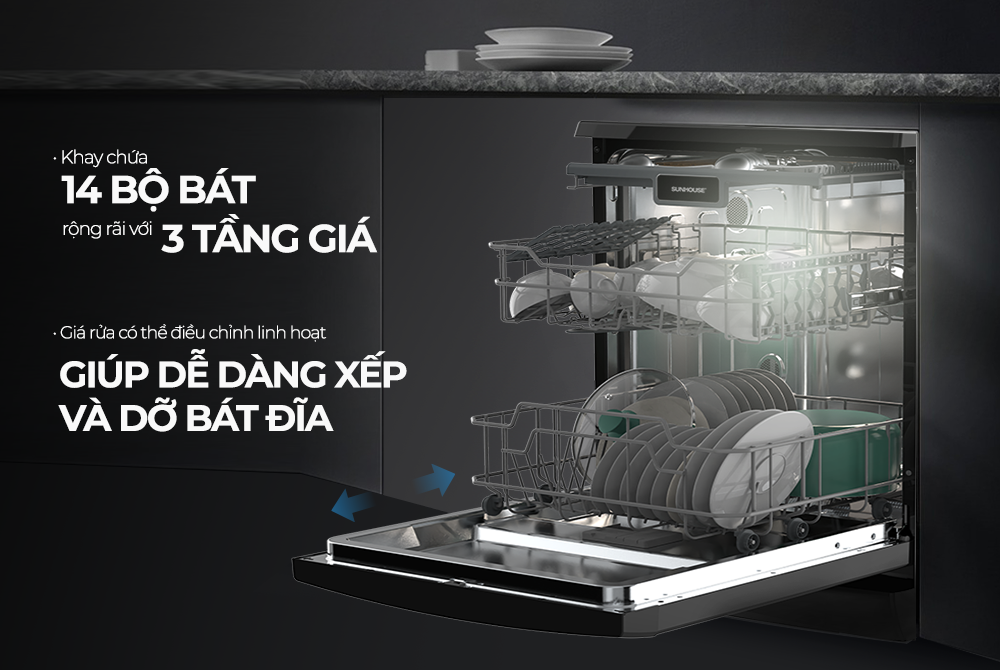 Côgn suất máy rửa chén