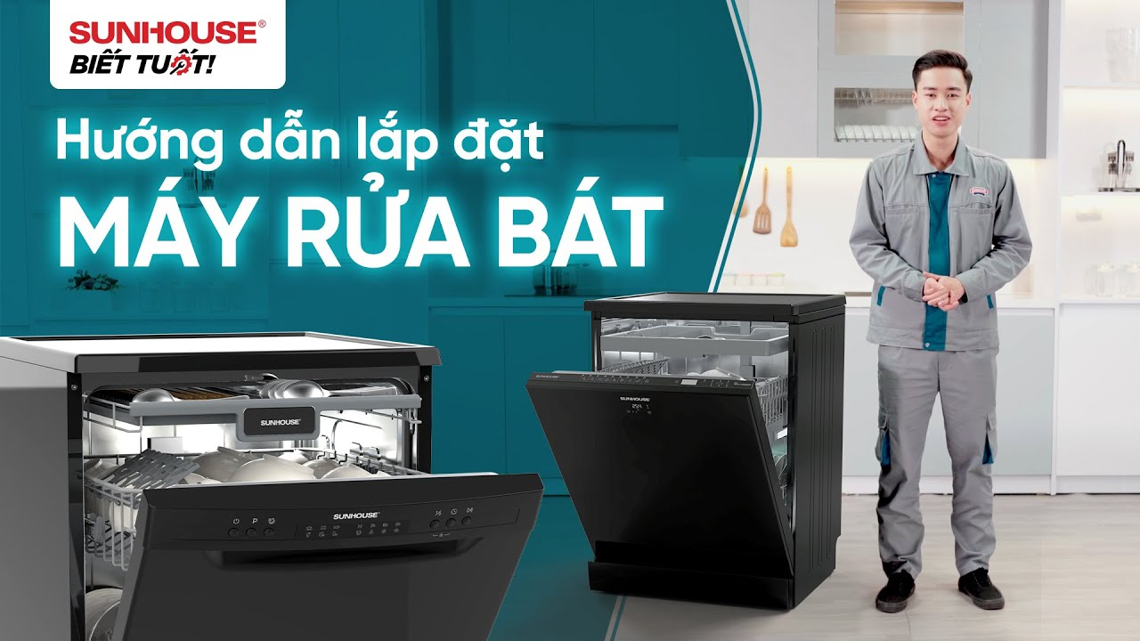 Hướng dẫn lắp máy rửa bát