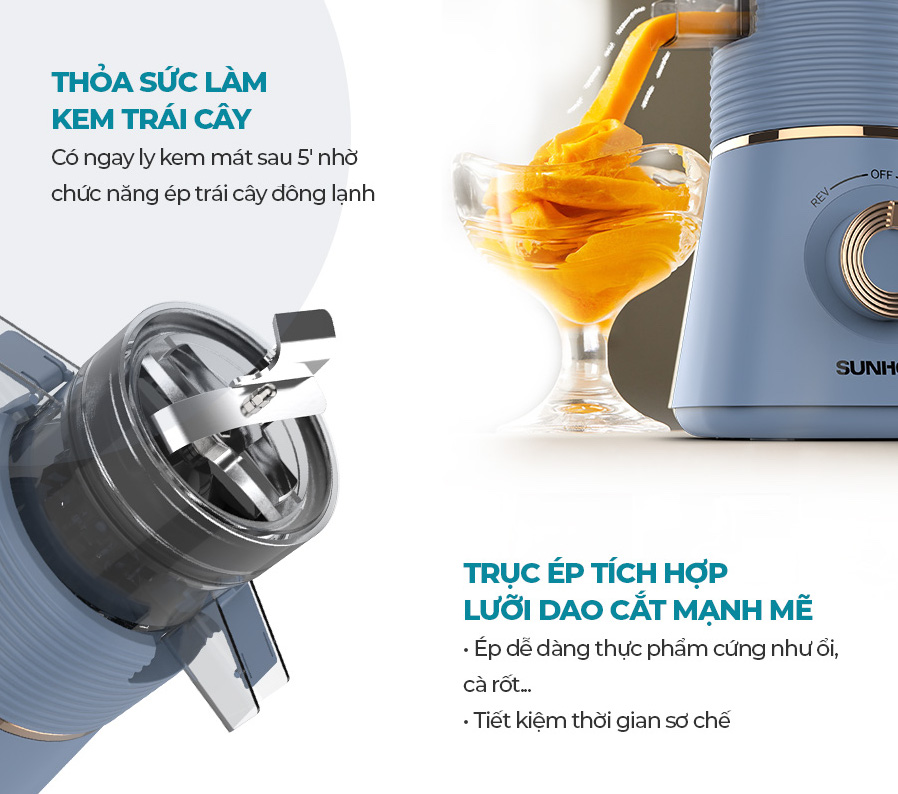Máy ép chậm làm kem