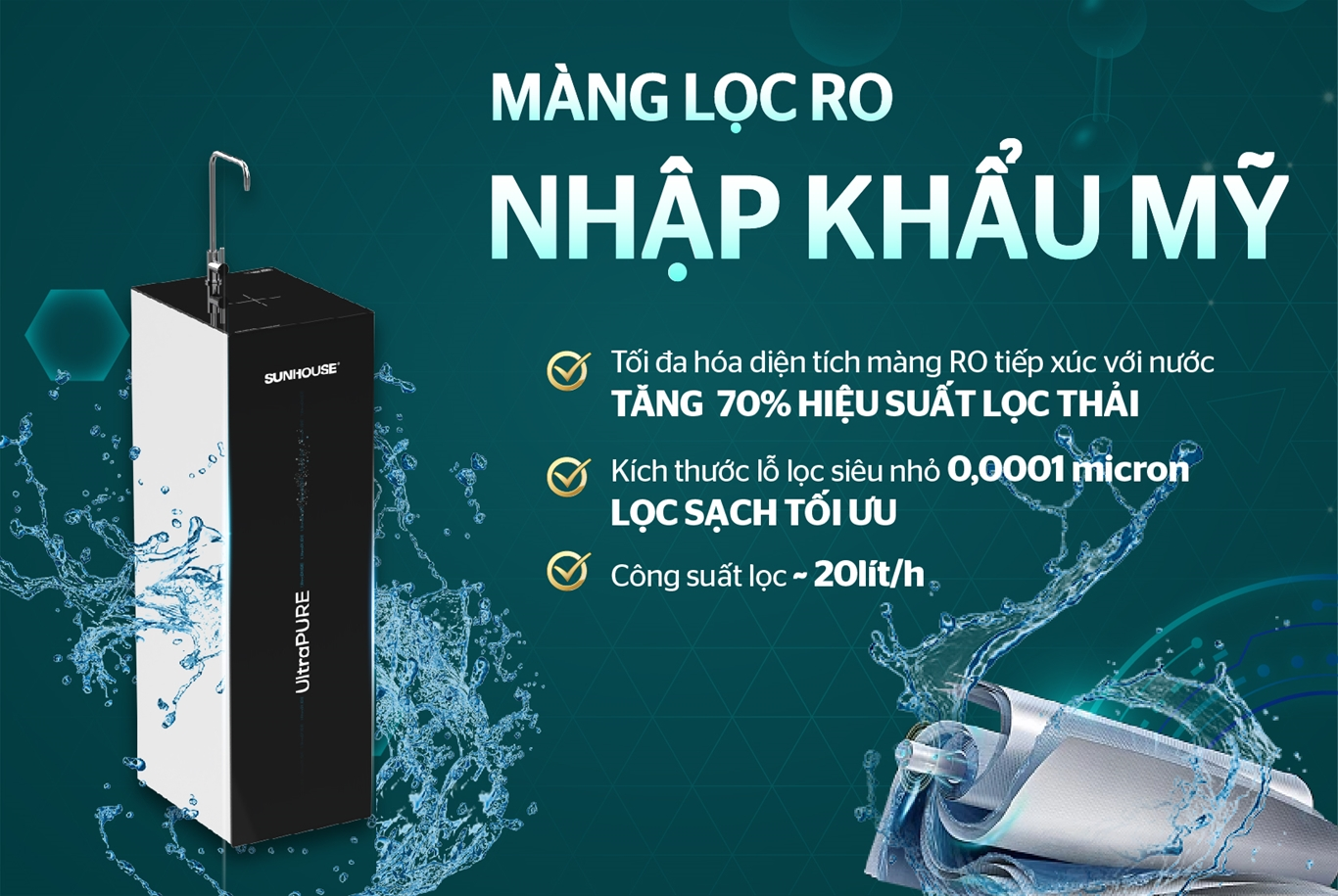 Máy lọc nước UltraPure Sunhouse