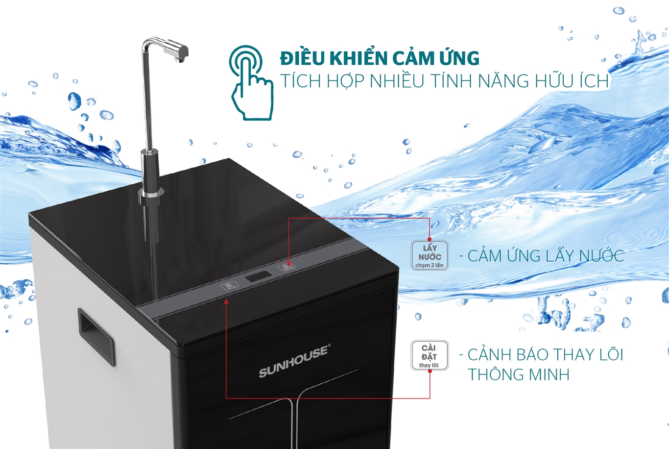 Máy lọc nước tích hợp nhiều chức năng
