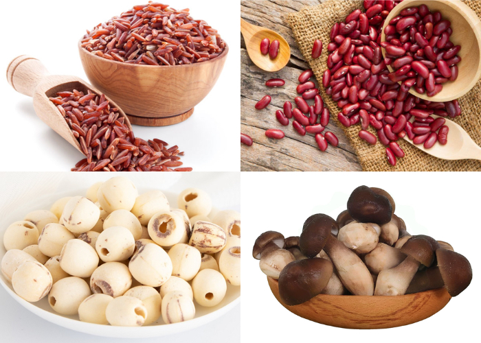 Nguyên liệu nấu cháo gạo lứt