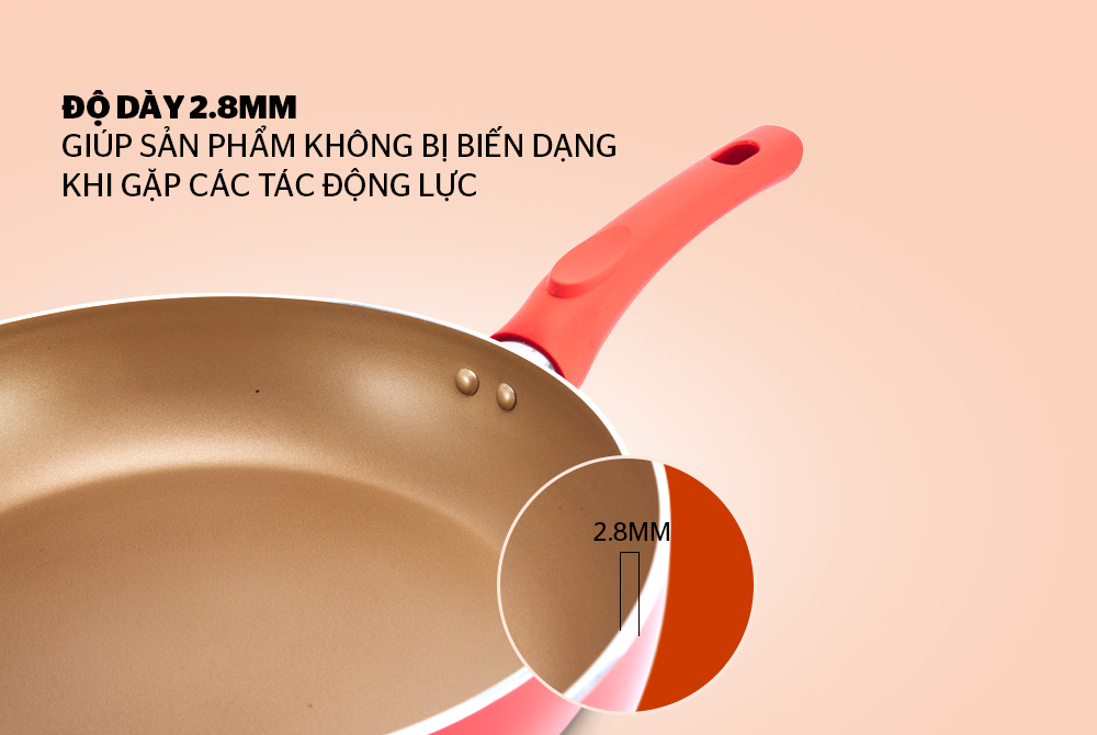 Chảo trơn chống dính SUNHOUSE MAMA đáy từ SFP26MA 004