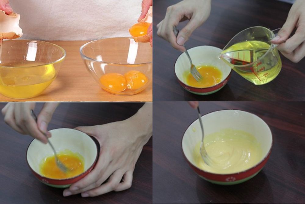 Tách trứng để làm bánh