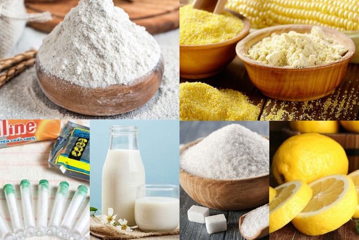 Một số nguyên liệu cần có để làm ra một chiếc bánh bông lan thơm ngon, bổ dưỡng