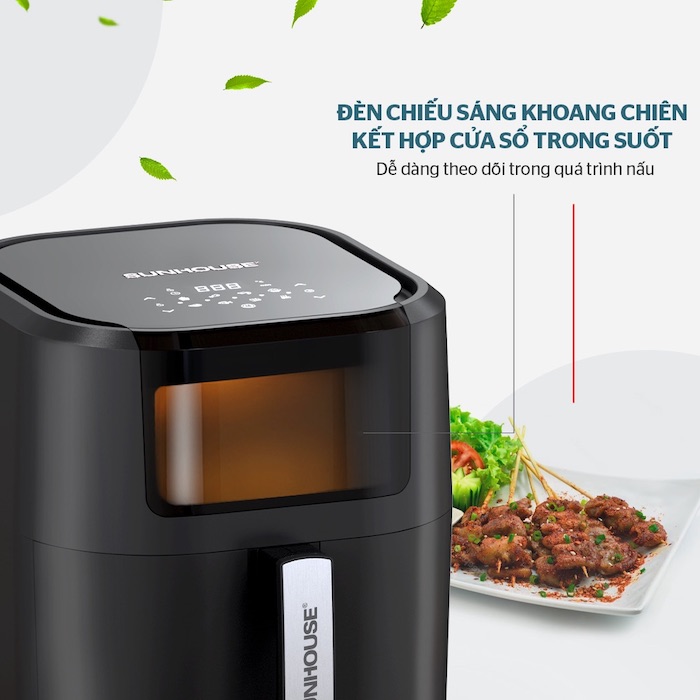 Bạn có thể sử dụng nồi chiên không dầu tích hợp cửa sổ khoang chiên 