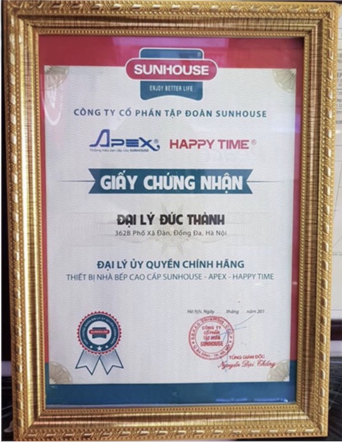 Chọn mua nồi chiên không dầu tại các đại lý có giấy ủy quyền chính thức từ SUNHOUSE