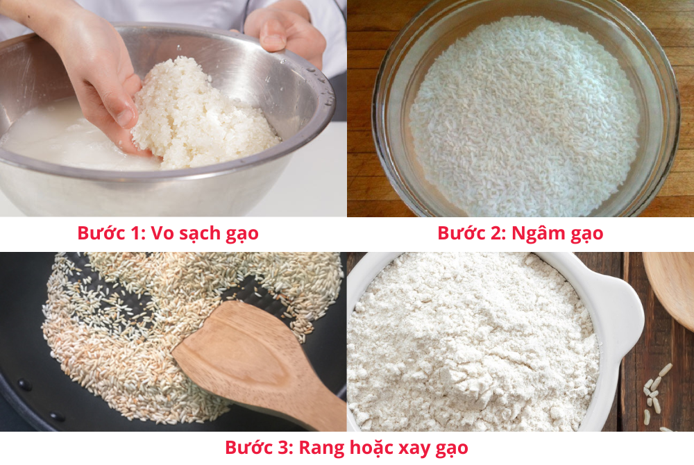 Các bước sơ chế gạo đơn giản để nấu cháo móng giò