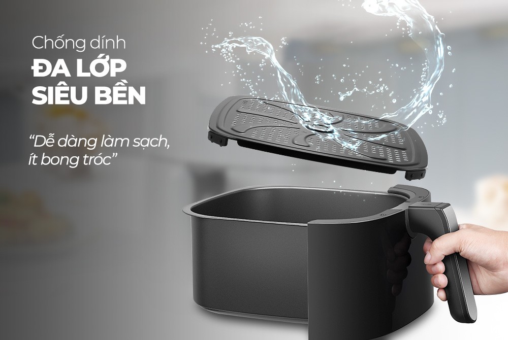 Chống dính đa lớp siêu bền, dễ làm sạch, ít bong tróc