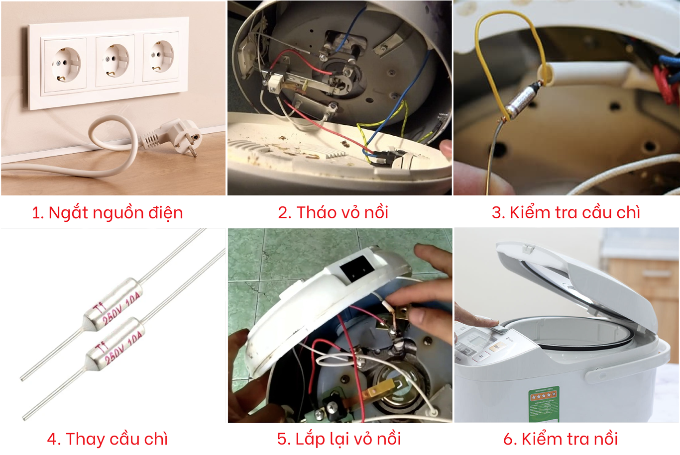 Các bước cần làm để kiểm tra và thay thế cầu chì 