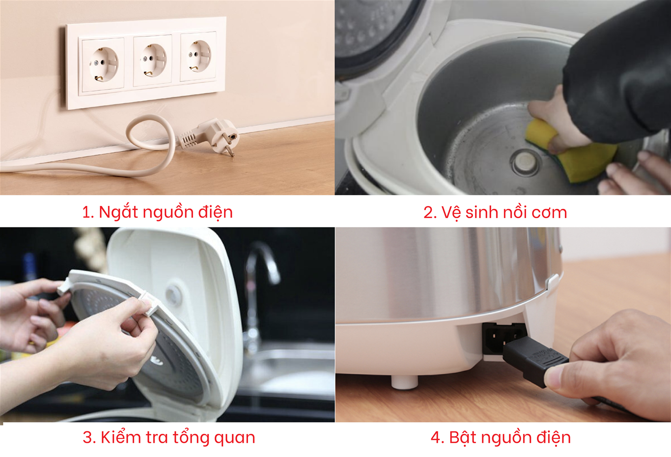 Các thao tác cần làm khi nồi cơm điện tử mất nguồn vì thói quen người dùng