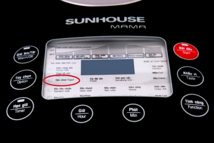 Nồi cơm điện tử SUNHOUSE mã SHD8903 có chức năng làm sữa chua nên cần chuẩn bị nguyên liệu và dụng cụ rất đơn giản