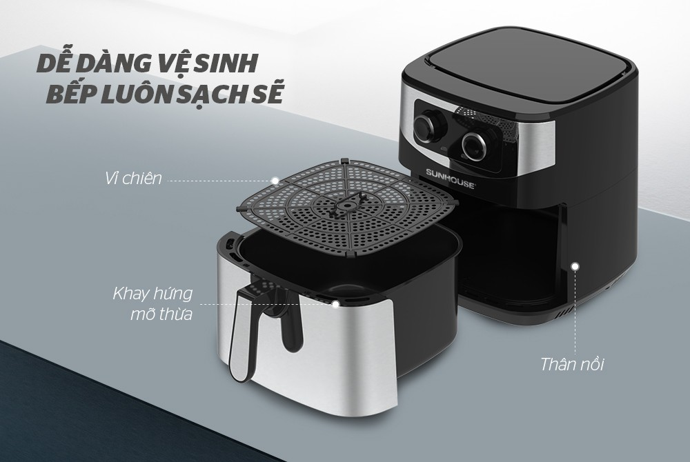 Nồi chiên không dầu SHD4026 dạng vỉ chiên