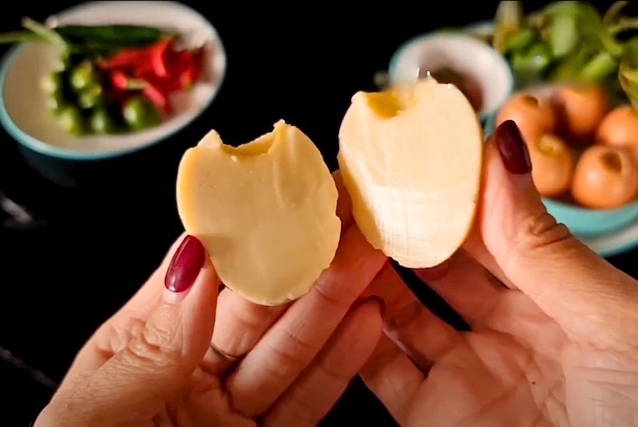 Thành phẩm trứng nướng sau khi hoàn thành mềm mịn, béo ngậy