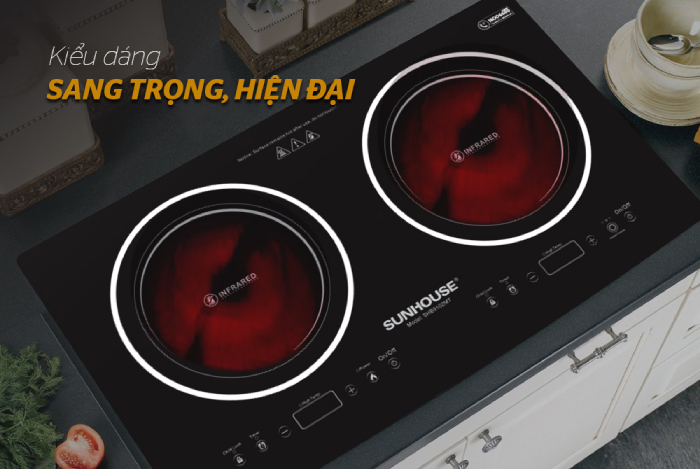 Bếp hồng ngoại đôi
