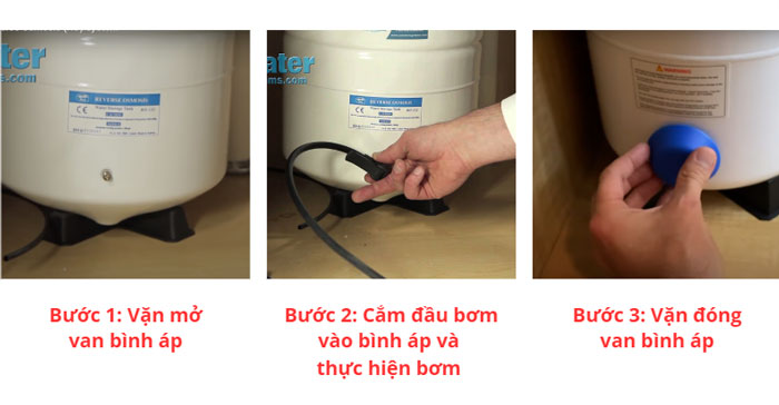 Cách sửa máy lọc nước chảy chậm khi bình khí bị hết