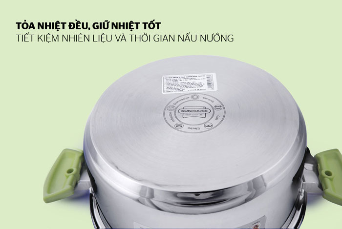 Để đạt hiệu quả nấu nhanh, diện tích tiếp xúc giữa phần đáy nồi và mặt bếp càng nhiều thì càng tốt 