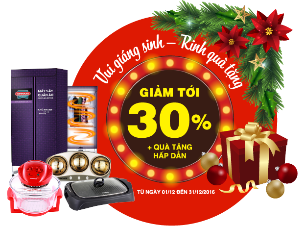 Đón giáng sinh – Tưng bừng nhận quà khuyến mại lớn từ SUNHOUSE 2