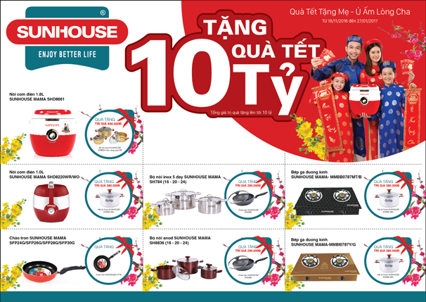 Đón giáng sinh – Tưng bừng nhận quà khuyến mại lớn từ SUNHOUSE 3