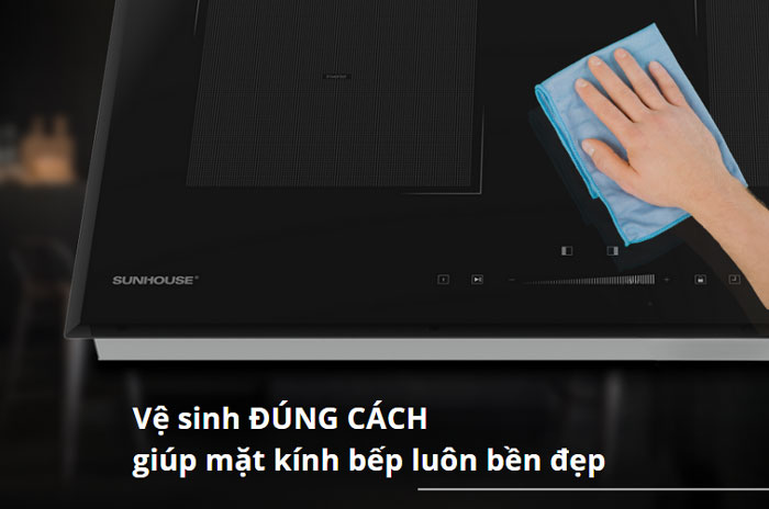 Dọn vệ sinh thường xuyên để kéo dài tuổi thọ của bếp điện