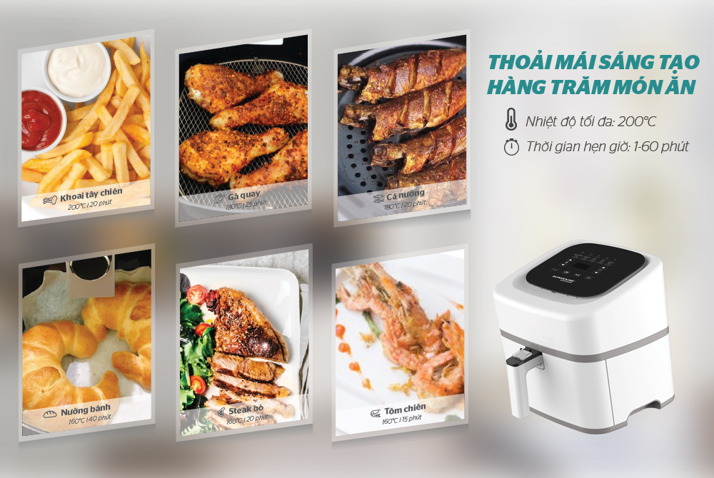 Sở hữu công thức “vàng” làm caramel thơm ngon, mịn mượt bằng nồi chiên không dầu SUNHOUSE 8