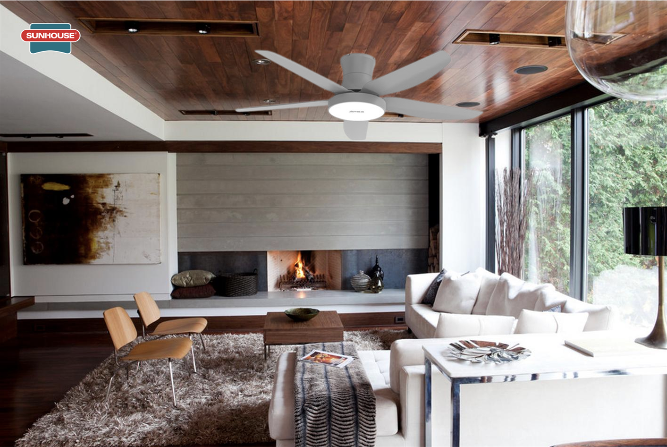 Quạt trần không có móc treo cần được lắp vào xà gỗ hoặc dầm gỗ chính