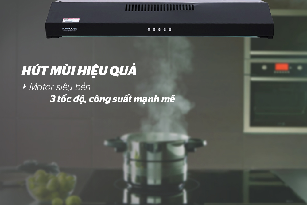 Máy hút mùi giúp không gian sạch sẽ