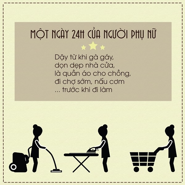 Một ngày 24h vất vả của người phụ nữ