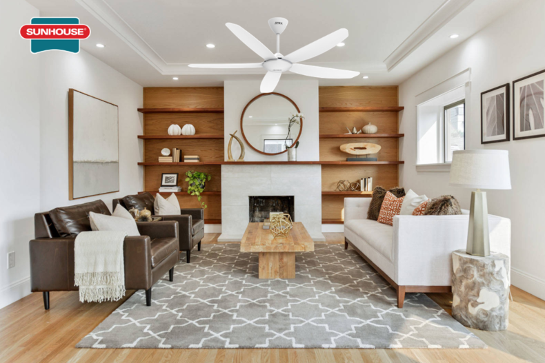 Trần thạch cao giật cấp hoàn toàn có thể lắp quạt trần