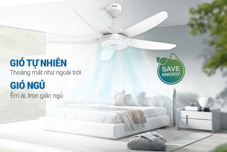 Các tính năng thông minh của quạt trần giúp tăng tính tiện nghi và hỗ trợ tiết kiệm điện