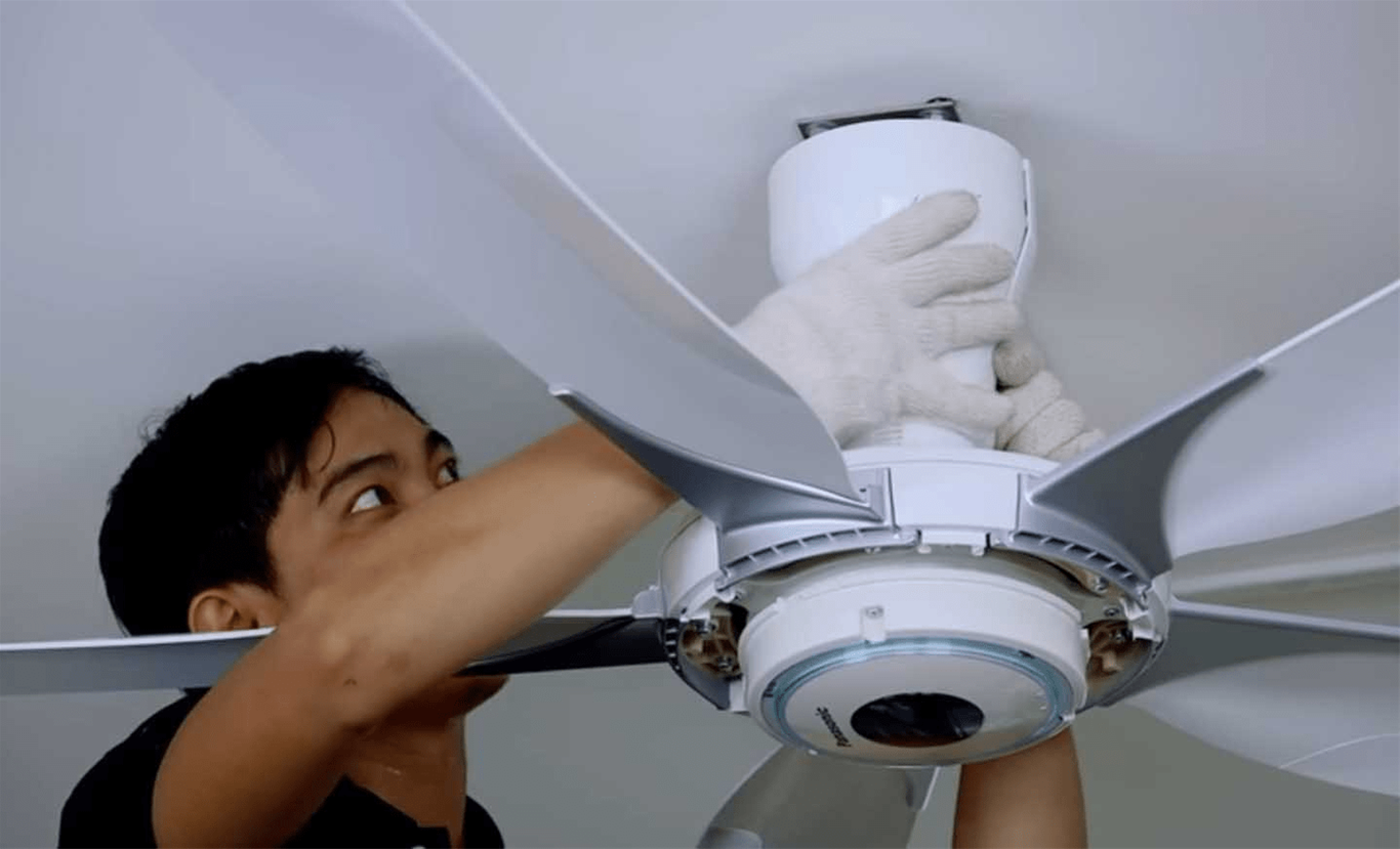 Kiểm tra ty treo và trần nhà yếu gây rung lắc quạt trần