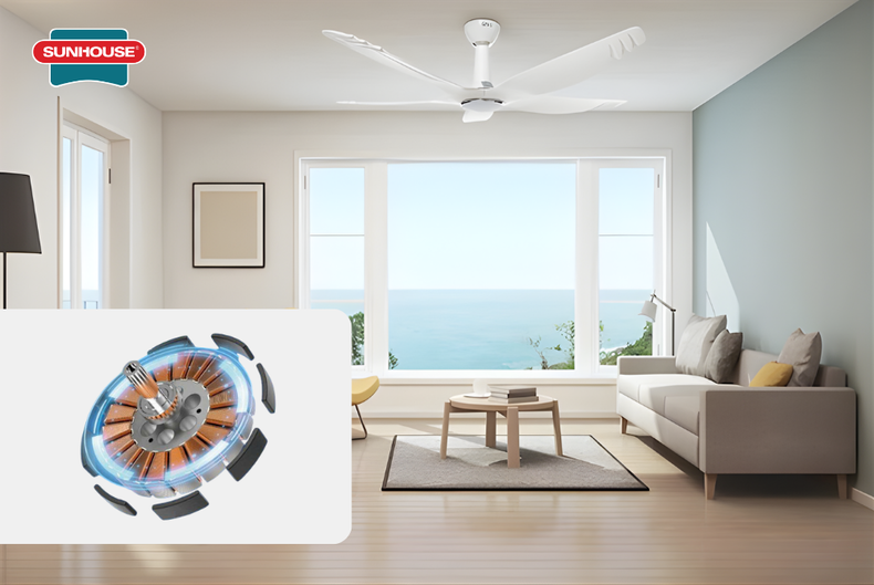 Động cơ BLDC giúp giảm rung lắc đáng kể so với động cơ AC